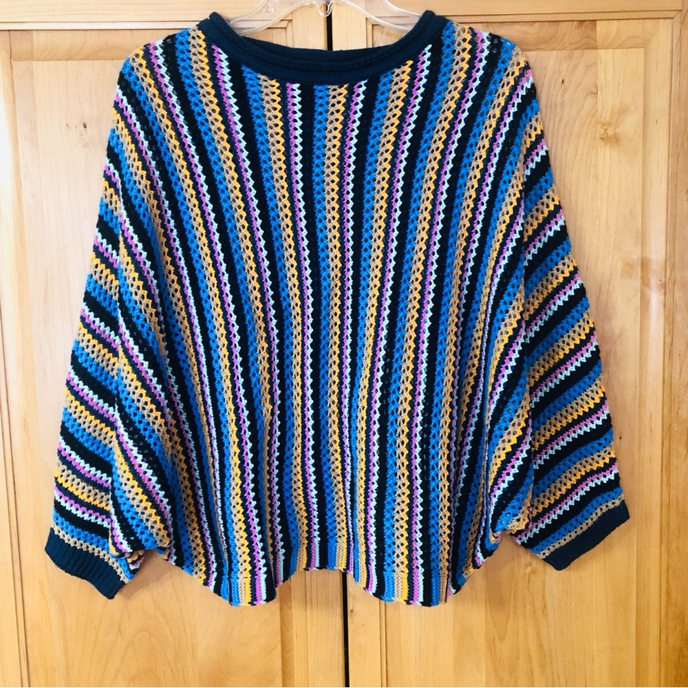 SHEIN Colorful Striped Knit Sweater